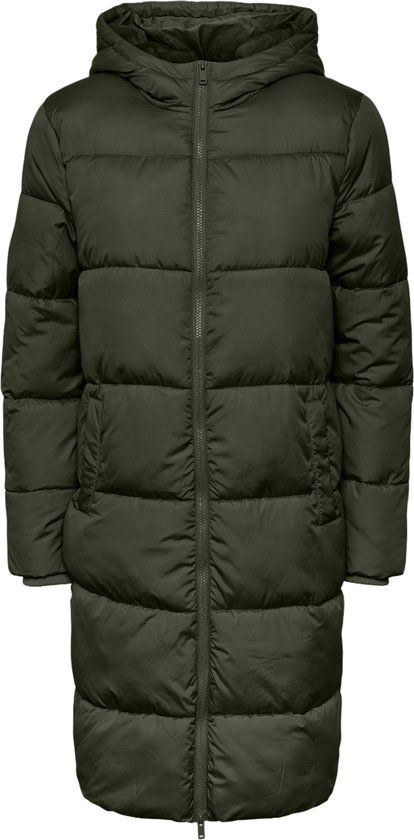 Pieces Pcbee New Long Puffer Jacket Noos - Forest Night - Women's Size M
