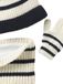 Vertbaudet Gestreept babyset voor jongens muts + snood + wanten/handschoenen