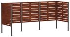 Bac à ordures écran 249 x 85 x 113 cm acier résistant aux intempéries