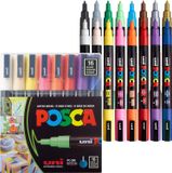 Uni-Ball Posca PC-3M - 16 Assorted Color Paint Markers
