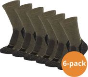 Xtreme Sockswear Xtreme Hiking Sokken Wol - 6 paar - Extra Warm - Anatomisch Gevormd Voetbed - Multi Groen - Maat 39/42