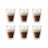 Bodum Titlis Koffieglazen 6 stuks transparant glas 12,6 cm