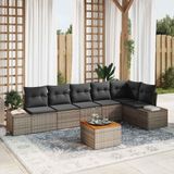 Stade toulousain Maison Exclusive - Tuinset met 7 delen, grijze polyrotan loungeset