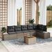 Stade toulousain Maison Exclusive - Tuinset met 7 delen, grijze polyrotan loungeset