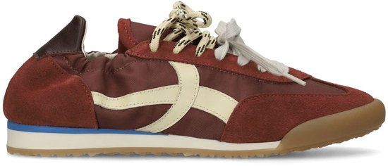 Sacha - Dames - Bordeaux rode suède sneakers met dubbele veters - Maat 37