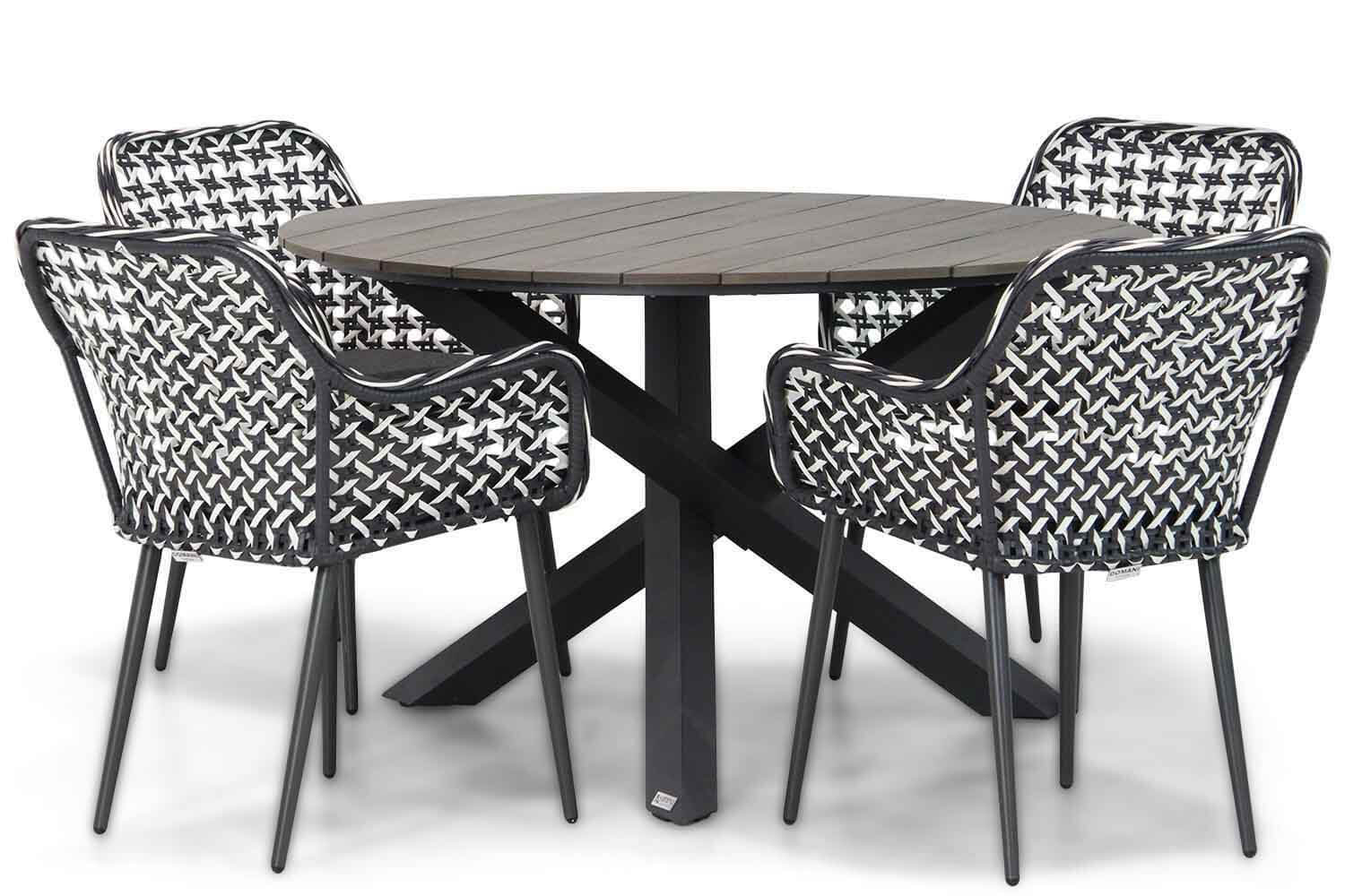 Domani Furniture Domani Emory/Ancona125 cm dining tuinset 5-delig