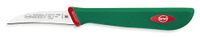 Sanelli Premana Professional groentemes, gebogen, roestvrij staal, groen/rood, 17,5 x 1,5 x 2,5 cm