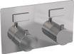 BRAUER Chrome Carving 2-weg inbouwthermostaat met drukknoppen met in- en afbouwdelen chroom