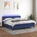 Prolenta Maison Exclusive - Boxspringbed met matras en LED-verlichting, blauw, 160x200 cm, textiel