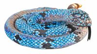 Wild Republic Pluche PytPluche ratelslang knuffel - 152 cm - blauw