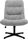 Vente-unique Draaifauteuil van grijze gechineerde stof SELENDO