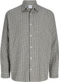 Jack & Jones Overhemd Relaxed Fit Geruit Katoen Lange Mouw Klassieke Kraag Casual Heren XS Cloud Dancer