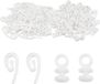 Crochets de rideau blancs - Pour tringles à rideaux - Lot de 200 pièces