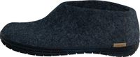 glerups Dames en Heren slippers rubberen zool Schwarz