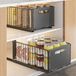 Sans marque Tiroir de placard extensible - Système de rangement en 2 pièces - Acier noir