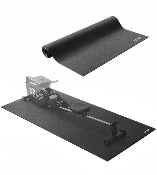 VEVOR Vloerbeschermingsmat voor Sportapparatuur Loopbandmat Fitnessapparatuur 760x1525mm