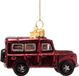 Vondels boule de Noël - SUV voiture 6cm en verre, couleur rouge 1 pièce
