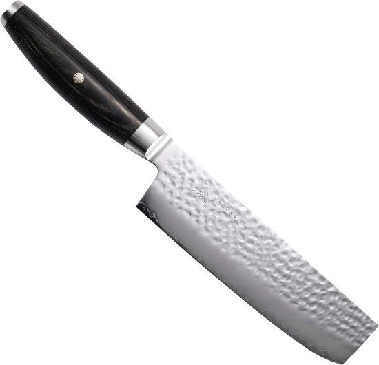 Yaxell Ketu Nakiri 16,5 cm - SG2 Stalen Kern - Tsuchime Finish - Pakkahout Handvat