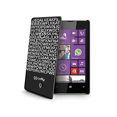 Celly CLOVE321BK - Mobiele telefoon behuizing - Nokia Lumia 520/525 - Zwart, Wit
