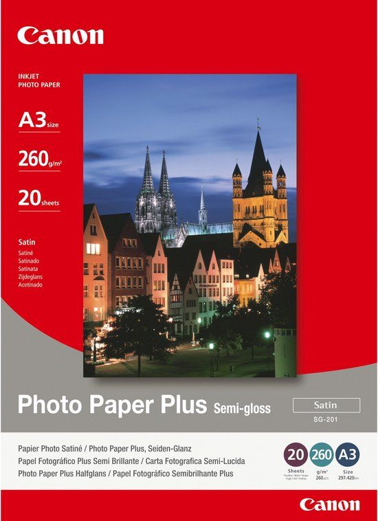 Canon SG-201 Photo Paper - A3 - 20 Sheets - Glossy