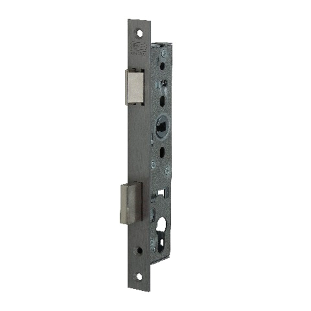 Nemef 9600 Deurslot | DM35mm | PC 92mm | voorplaat RVS 24x245mm rechthoekig | staal vernikkelde dagschoot | DR 1+3/2+4 - 9960308001