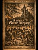 Grotesque Gothic Allegory (SA-GGA-001): A Visual Blueprint of Medieval Grotesque Illustration, Ritual Horror Symbolism, and Gothic Allegorical Art