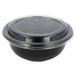 Garcia de Pou Bowls + Deksels 450 Ml, Pp, Zwart, Ø 15x6 CM