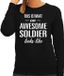 Bellatio Decorations Shoppartners Bv Awesome Soldier Sweater Zwart Dames L