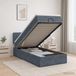 Maison Exclusive Lit Ottoman exclusif avec matelas, couleur gris foncé, dimensions 90 x 190 cm, revêtement en velours
