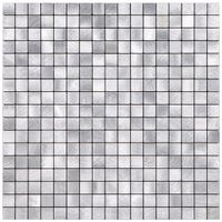 BES LED Zelfklevende Mozaïek Tegel - Afimera Mini Blokjes - Geborsteld Zilver - 265x265x4mm