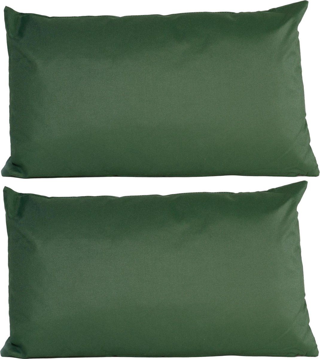 Anna's Collection 2x Sierkussens Donkergroen 30 x 50 cm - Binnen & Buiten - Polyester