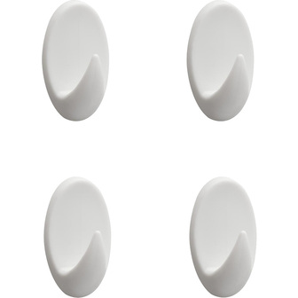 Tiger Oval haak medium wit (4 Stuks)