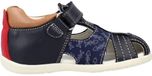 GARVALIN Sandalen met hak Blauw Leer Colorblock Casual schoenen Kinderen Mannen 18 EU