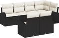 vidaXL - Banc de jardin - Set - Noir - poly - rotin