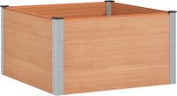 vidaXL Verhoogde plantenbak Bruin 100 x 100 x 54 cm WPC en Aluminium