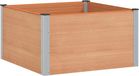 vidaXL Verhoogde plantenbak Bruin 100 x 100 x 54 cm WPC en Aluminium
