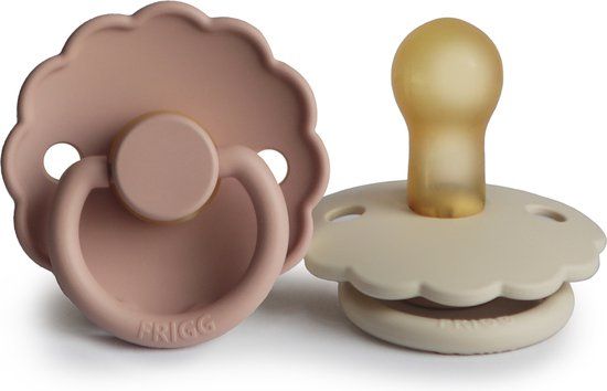 Frigg Fopspeen Daisy 0-6 maanden - 2 stuks - Blush/Cream