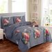 Literie de luxe 4 pièces - Housse de couette et taies d'oreiller - Motifs floraux et à carreaux