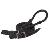 Weaver Leather Gevlochten nylon teugel, zwart, 1/2 x 8