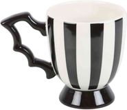 Something Different - Striped Bat Wing Teacup Mok/beker - Zwart/Wit