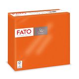 Fato - Papieren servetten, wegwerp, werkplaats en zacht, 40 servetten, formaat 38 x 38 cm, 4-laags, kleur oranje, papier 100% pure cellulose, FSC-gecertificeerd