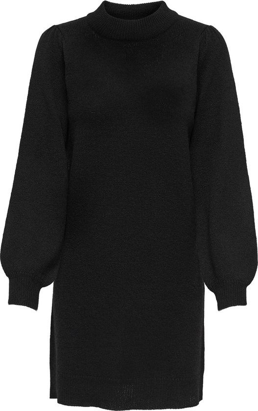 JDY JDYRUE LIFE L/S HIGH NECK DRESS KNT NOOS Dames Jurk - Zwart - Maat L