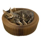 BobbyPet Cat Scratcher Lounge Bed - Opvouwbare Ronde Vorm voor Grote Kat