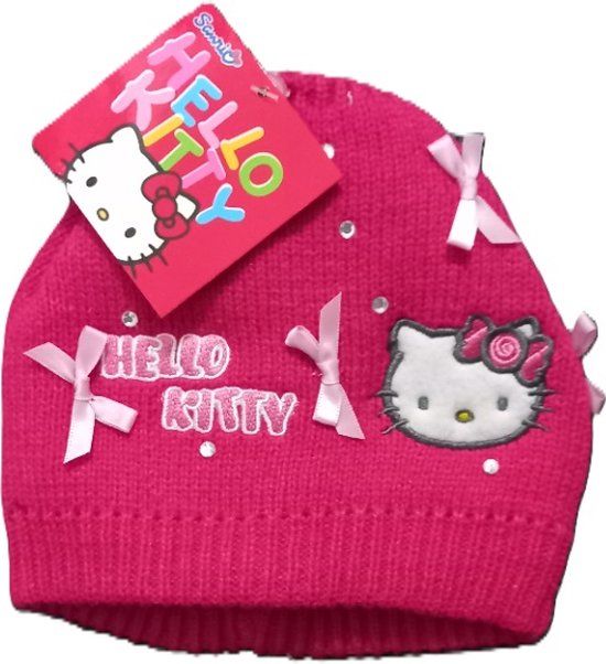 Hello Kitty muts - paars - Kinderen - Katoen - Unisex