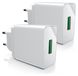 Chargeur USB Aplic, set de 2, Quick Charge 3.0 avec 18W