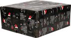 Bellatio Decorations Luxe Kerst inpakpapier - papier cadeau - 2x rouleaux - noir - Christmas for Men - 250 x 70 cm