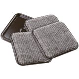 SOFTTOUCH 4291995N 2-1/2 Inch Tapijt Bodem Meubels Caster Cups Vierkant om Hardhouten Vloeren te beschermen, Bruin/Grijs