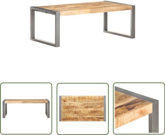 vidaXL Salontafel 110x60x40 cm ruw mangohout
