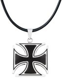 etNox hard and heavy Black Iron Cross Hanger standaard Roestvrij staal