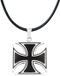etNox hard and heavy Black Iron Cross Hanger standaard Roestvrij staal